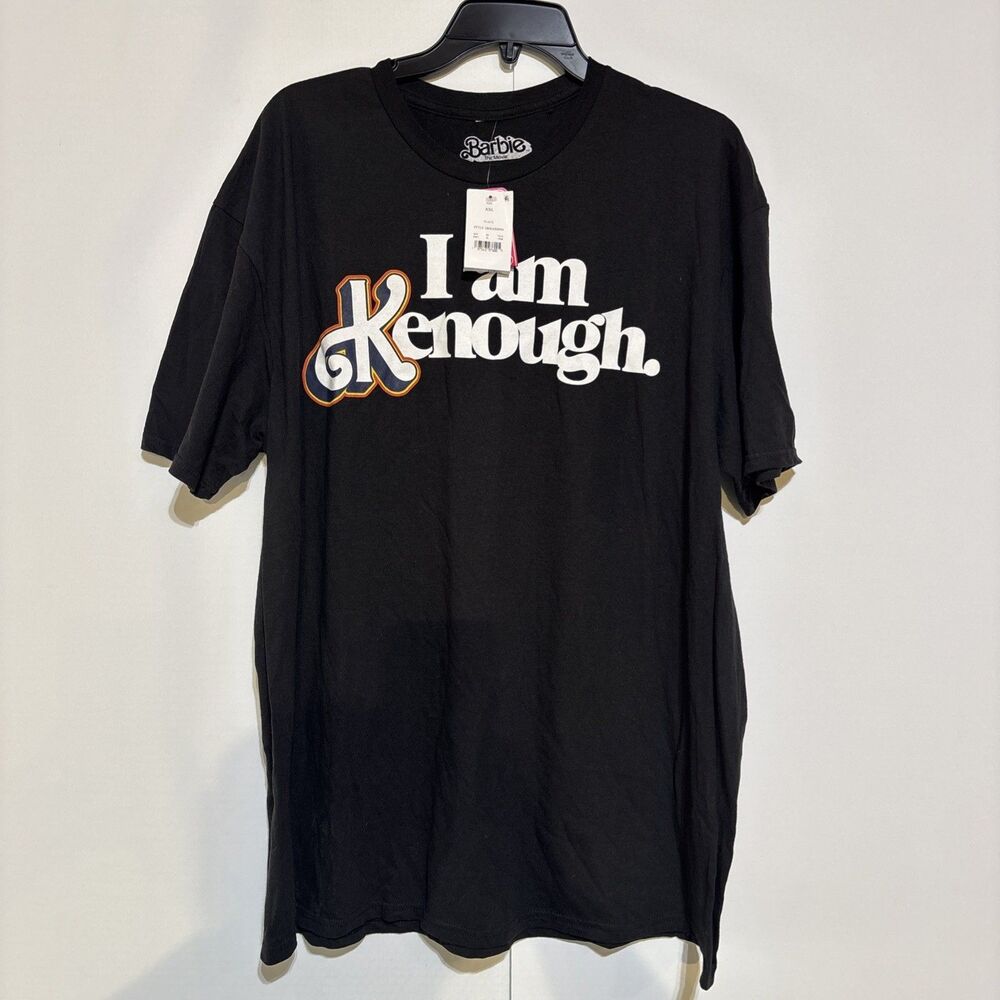 Barbie The Movie I Am Kenough T-Shirt Black Men XXL NWT Chest 50" Girls Party